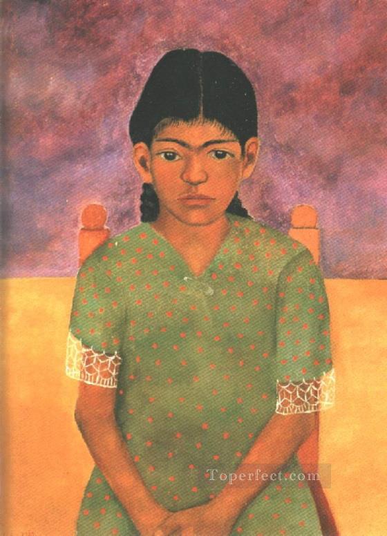 Retrato de Virginia Niña feminismo Frida Kahlo Pintura al óleo